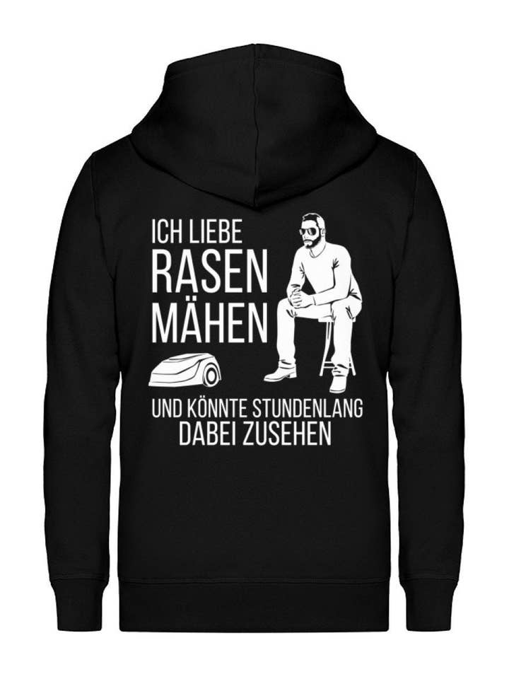 GARTENFAN - Wholesale Hoodie - Men's - Mowing the lawn - premium organic jacket