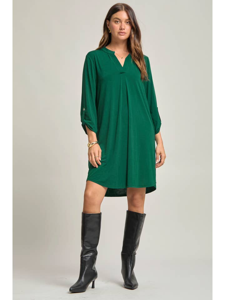 Dear Scarlett - Wholesale Dress - Women's - Solid A line 3/4 Sleeve Dress10