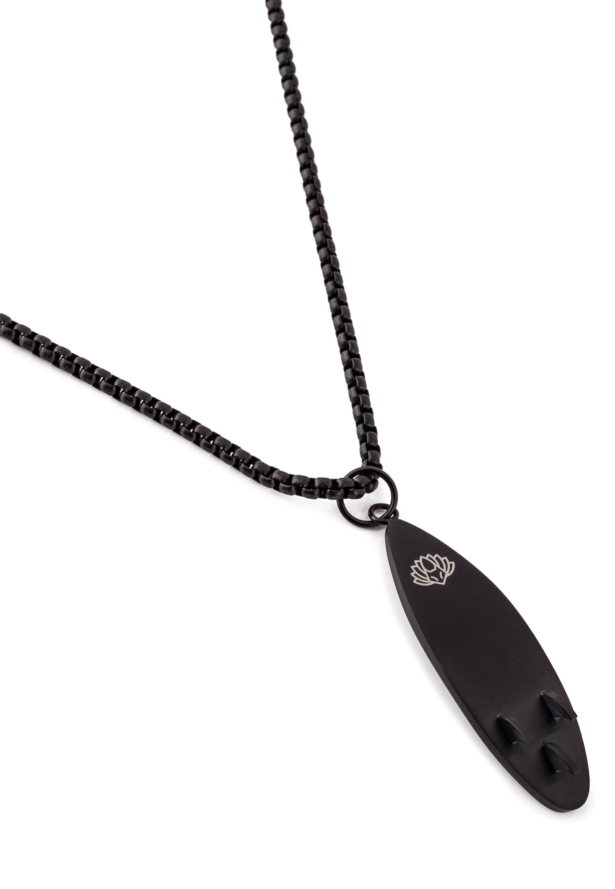 Blackskies - Wholesale Pendant/Charm Necklace - Nalu Surf Board Pendant / Necklace Matte Black 70 cm2
