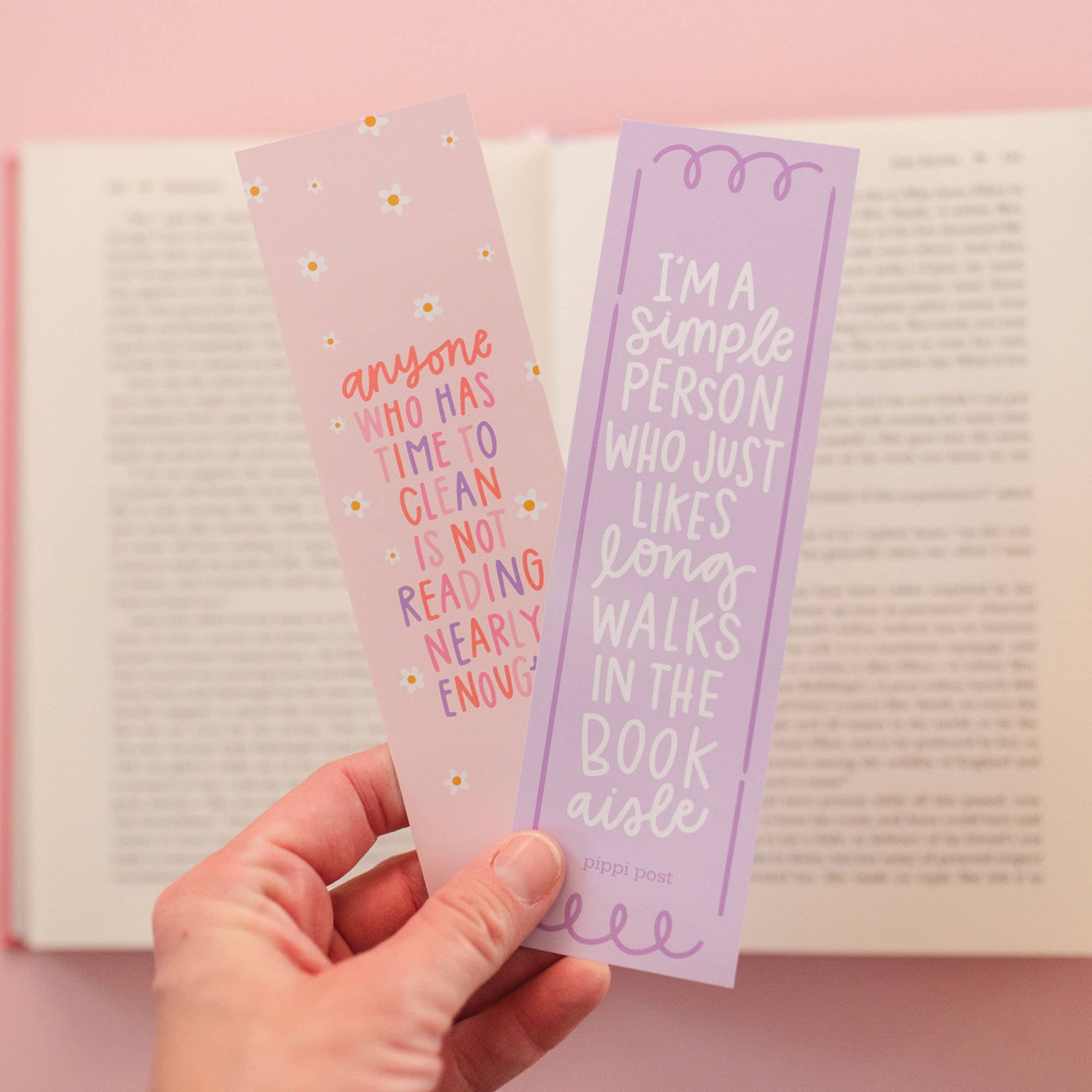 Pippi Post - Wholesale Bookmark - Long Walks in the Book Aisle Bookmark Set2