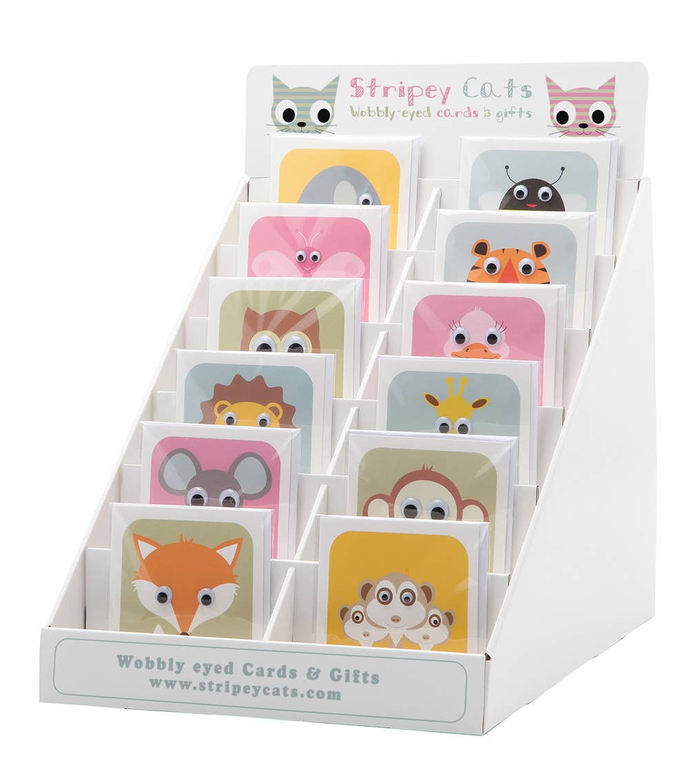 Stripey Cats Cards - Wholesale Birthday Card - Chicken Birthday Card | Kids Card | Easter Cards | Farmyard7