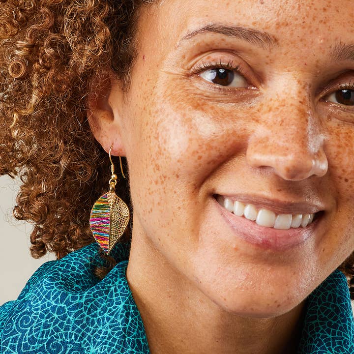 SERRV International - Wholesale Dangle Earrings - Sunara Leaf Earrings2