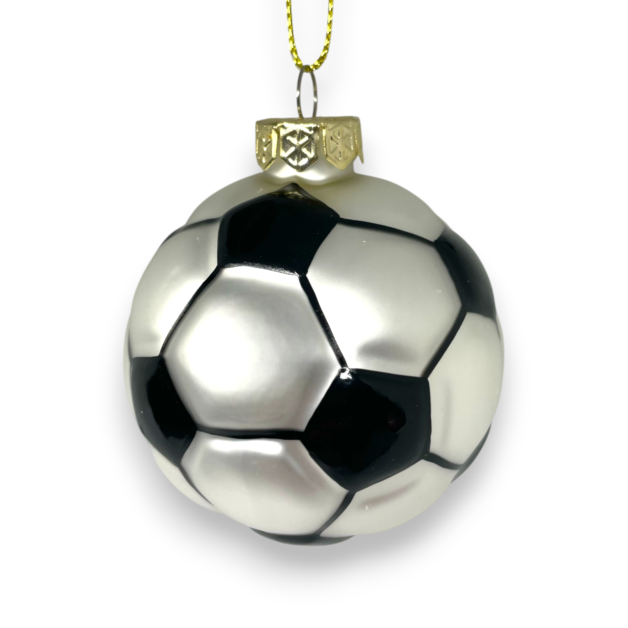 Noel Box - Wholesale Ornament - Soccer Ball Glass Ornament – Sports Holiday Décor0