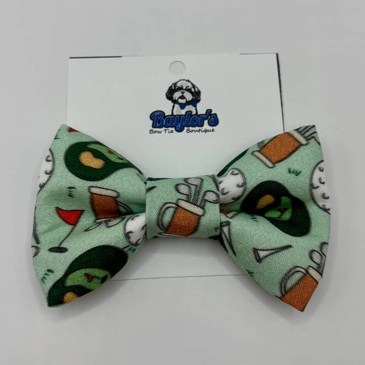Tee Time Dog Bow Tie for wholesale by Baylor's Bow Ties