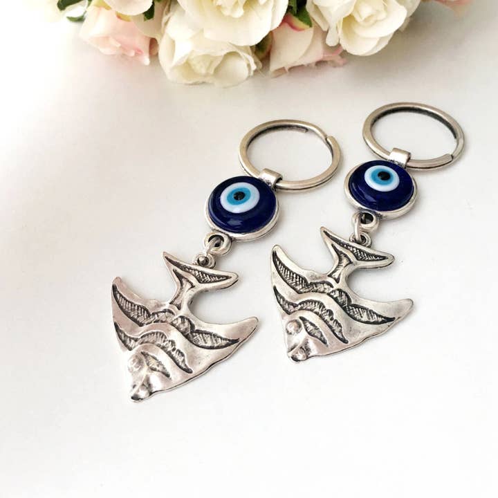 Evil Eye Keychain, Fish Keychain, Good Luck Keychain, Nazar Boncuk for wholesale by Evileyefavor
