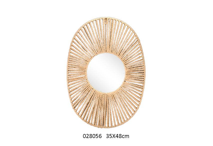 Faye - Wholesale Wall Mirror - Oval Mirror 'Gili' H. 35cm X 48cm