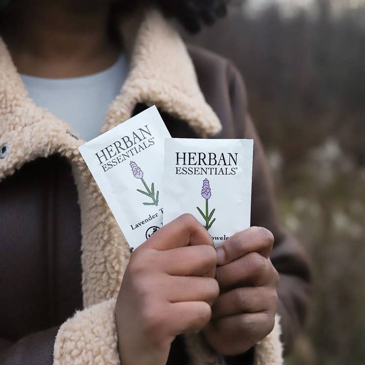 Herban Essentials - Wholesale Face & Body Wipes - Lavender Towelettes - 7 Individual Essential Oil Wipes5