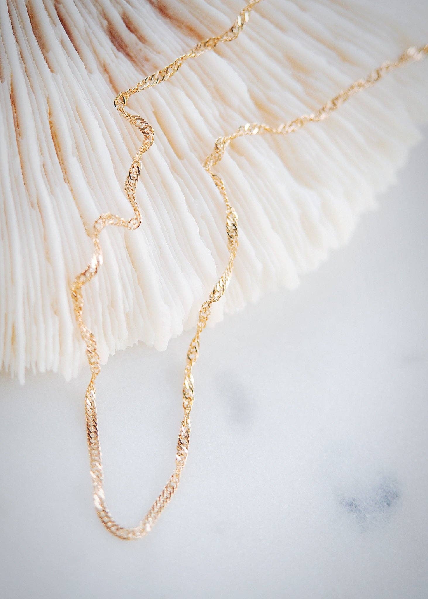 Ke Aloha Jewelry - Wholesale Link & Chain Necklace - Gold Filled Singapore Chain Necklace - Luana2