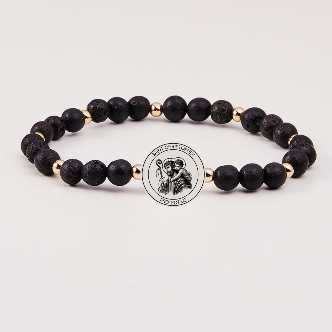 Holy Water Bracelet - Wholesale Beaded Bracelet - MEN'S HOLY WATER ST. CHRISTOPHER BRACELET2