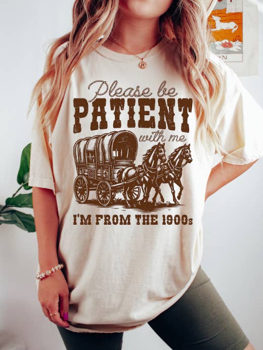 S'il vous plaît, soyez patient avec moi, je viens des années 1900. Chemise pour la vente par Boho Bloom Emporium