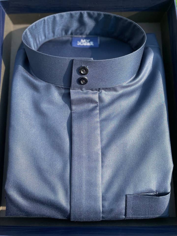 Mens Midnight Blue Saudi Thobe for wholesale by MY LITTLE JUBBA