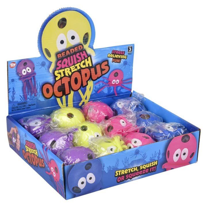 La Luna Bella - Toys - Wholesale Squishy Toy - Kids & Baby - 5.5" Squish And Stretch Beaded Octopus LLB Squishy Toys6