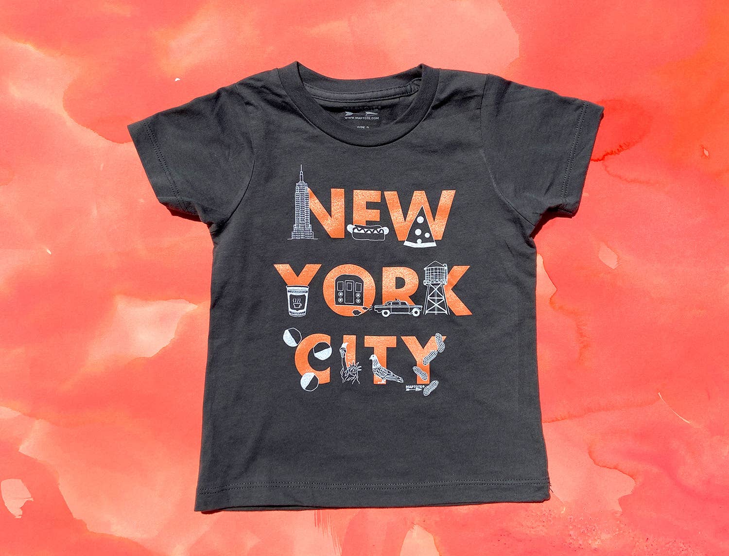 Maptote - Wholesale Screen Printed T-Shirt - Kids - New York City Font Toddler Tee1