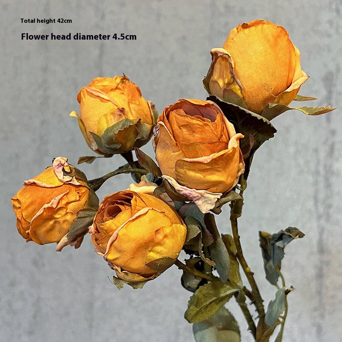 ACCITY - Wholesale Artificial Flowers - High-End Burnt Edge Rose Bouquet for Table Decor_CWMM65886