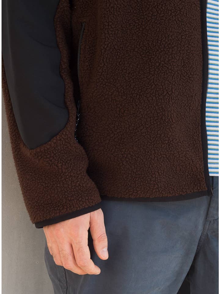 wetheknot - Wholesale Fleece - Men's - Recycled fleece jacket (brown) — Recycled polyester5