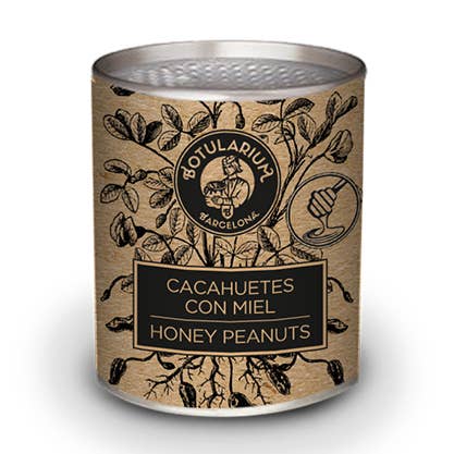 Botularium SLU – Engroshandel Nødder – Botularium honning saltet jordnødde (pakke 10 mini dåser)0