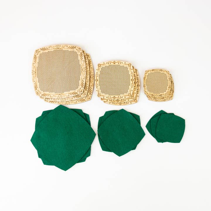 Perforated Wooden Embroidery Blank BE-002 for wholesale by Embroidery craft