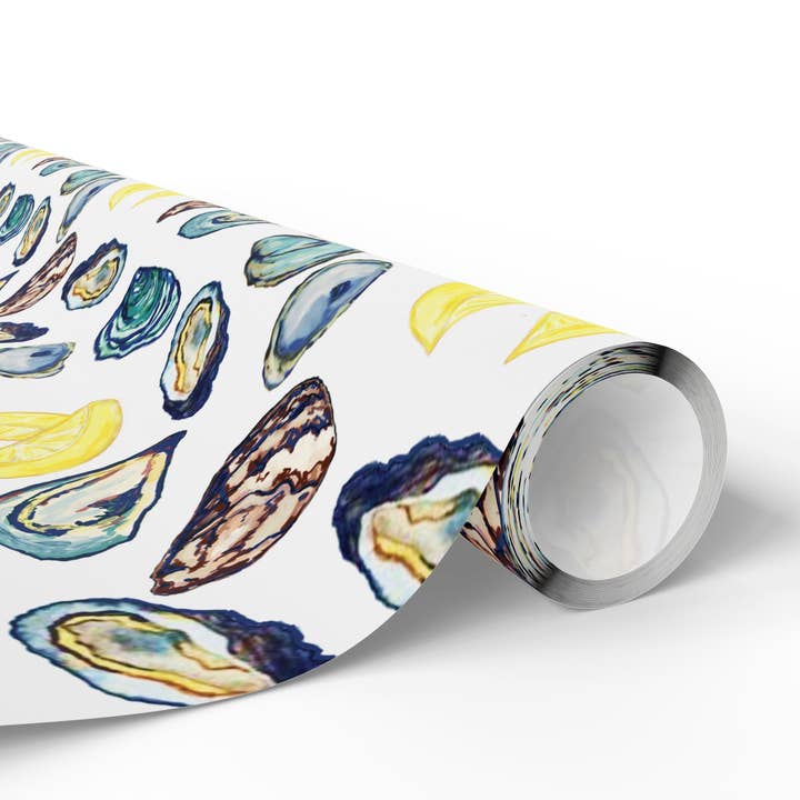 Blue Cava - Wholesale Flat Wrap - Oyster-Inspired Wrapping Paper | Eco-Friendly Gift Wrap20