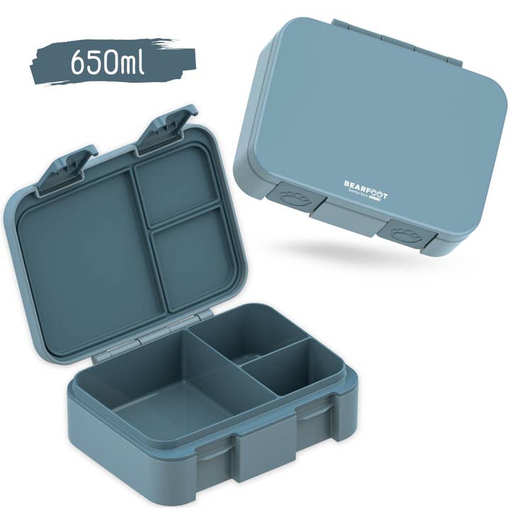 BEARFOOT - Wholesale Broodtrommel/lunchdoos - Kinderen - Broodtrommel met vakken, licht & lekvrij - blauw2