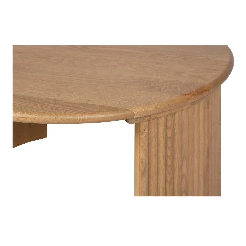 LOOMLAN - Wholesale Coffee Table - Penny Solid Oak Top Round Coffee Table23