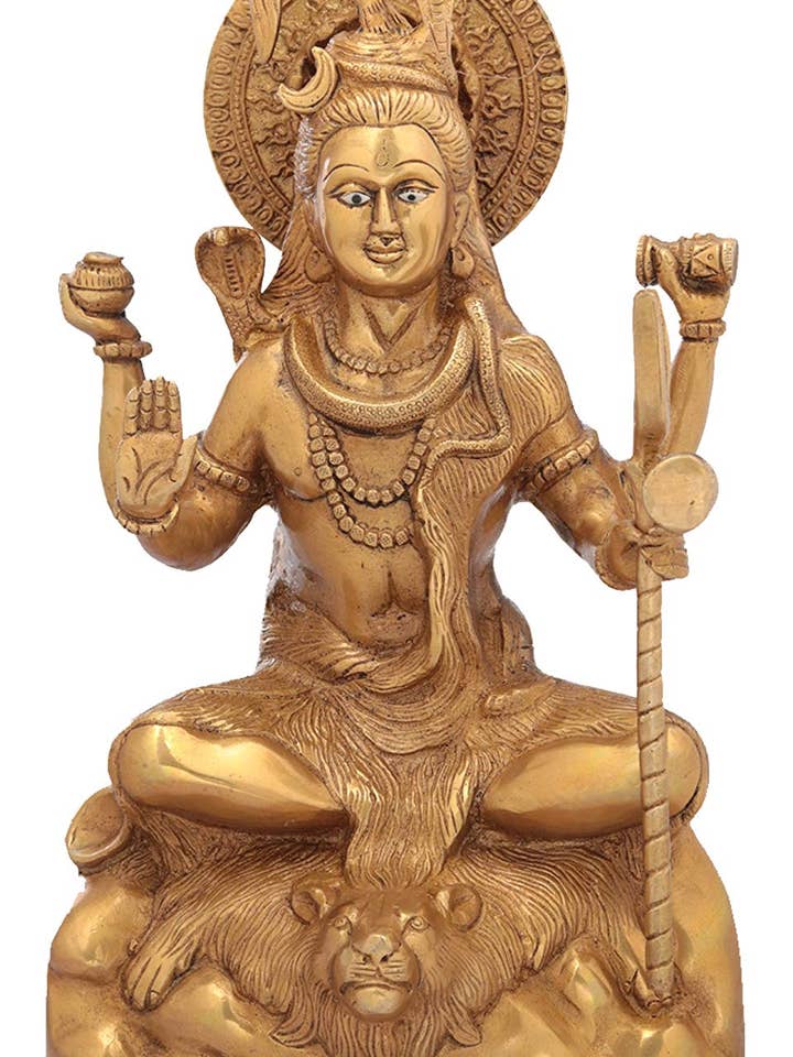 Lord Shiva In Blessing Mudra | Brass Statue for wholesale by Exotic India Art