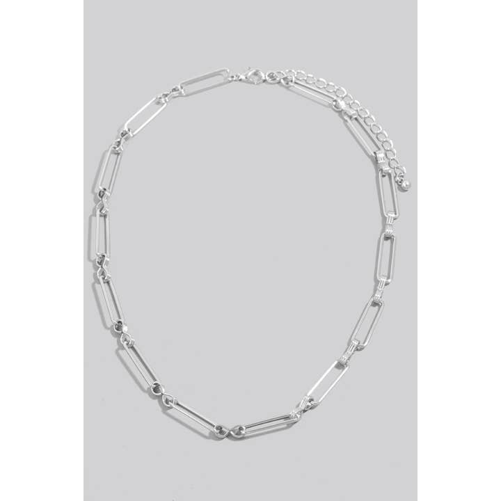 The Looks by Fame Accessories - Wholesale Pendant/Charm Necklace - Oval Chain Link Necklace
