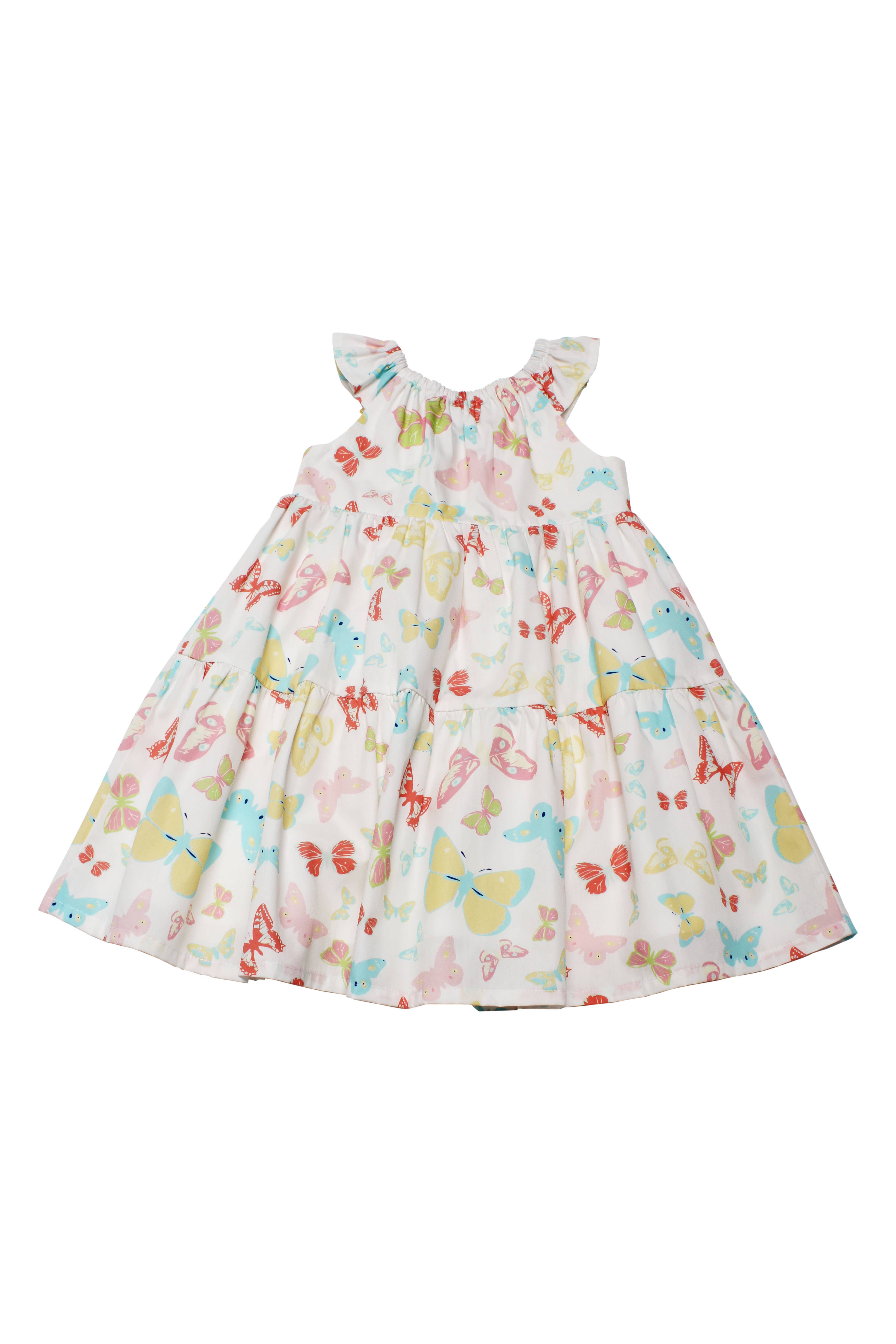 Minna - Wholesale Dress - Kids - Tiered Twirl Dress - Butterfly Ballet Petal Pastels11