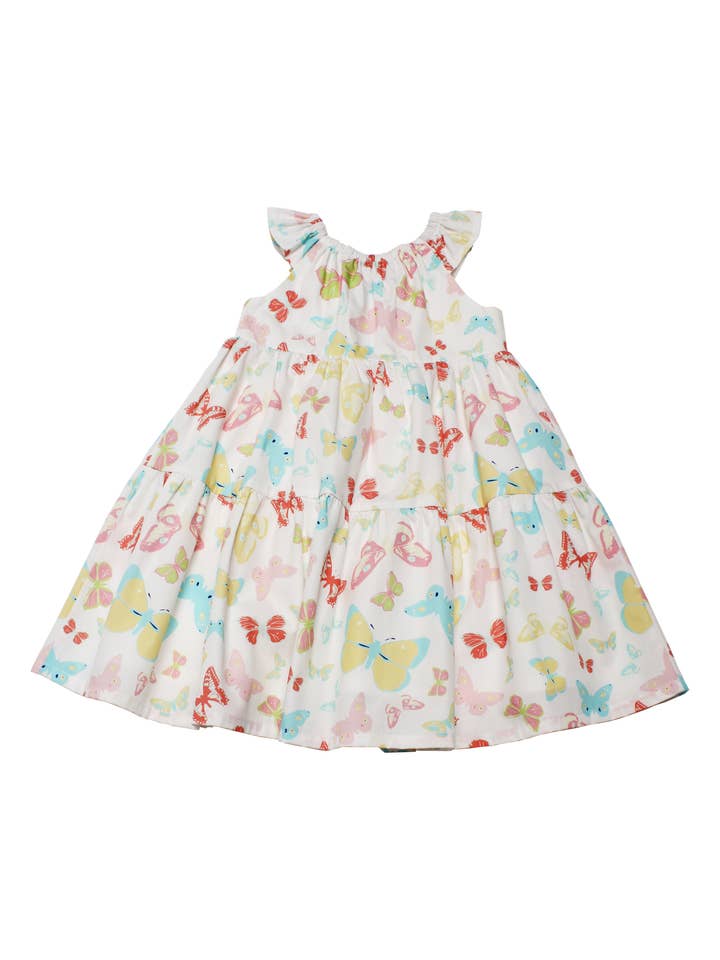 Minna - Wholesale Dress - Kids - Tiered Twirl Dress - Butterfly Ballet Petal Pastels11