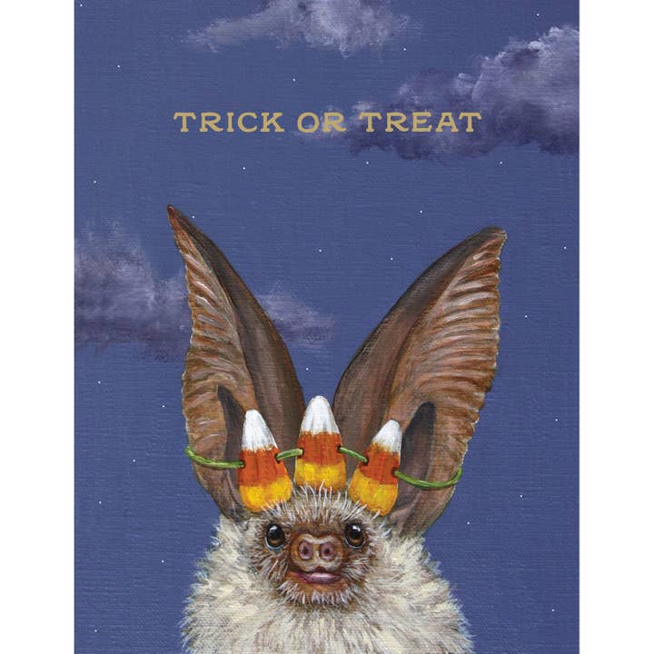 Hester & Cook - Stationery - Wholesale Halloween Card - Trick or Treat Bat Card