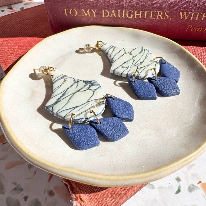 Anam Cara Clay Goods - Wholesale Dangle Earrings - Marbled Cherish Drop Earrings-Polymer Clay6