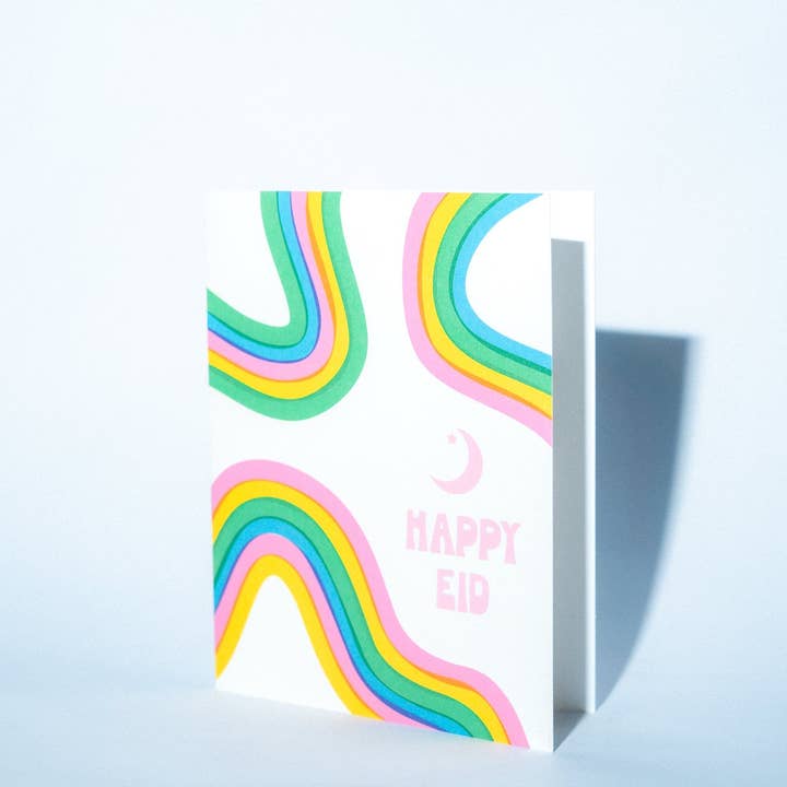 Eid Mubarak Greeting Card – Groovy for wholesale by The Ramadan Edit