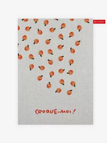 100 % französisches Leinen Geschirrtuch – Modell Aprikose für den Großhandel von Maison La Canaille