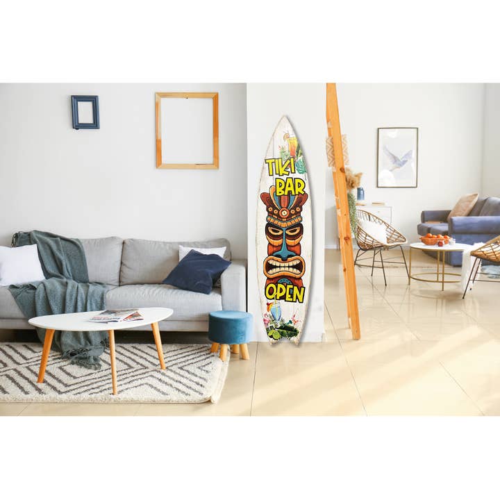 Jarmz Designs - Wholesale Wall Accent - SURF BOARD WALL ACCENT TIKI BAR OPEN