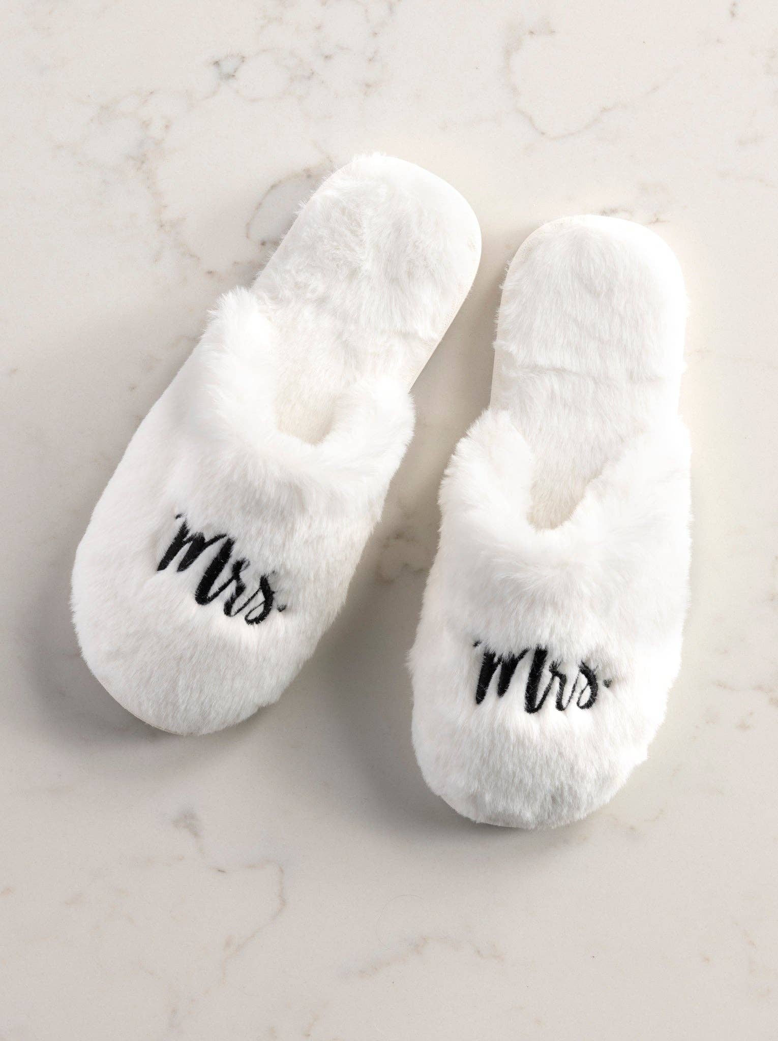Shiraleah - Wholesale Slippers - Women's - "MRS" BRIDAL SLIPPERS, IVORY1