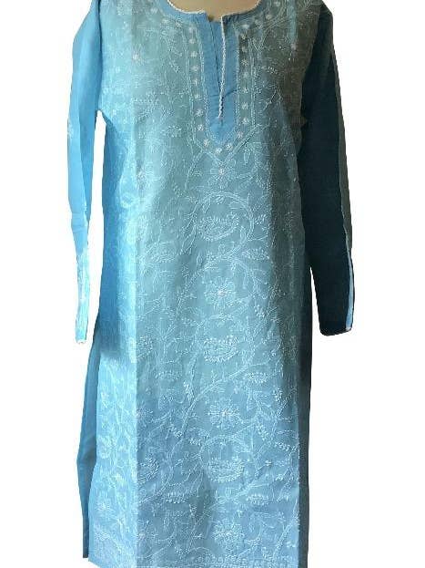 Emily Embroidered Cotton Kaftan for wholesale by Memsahib Collections