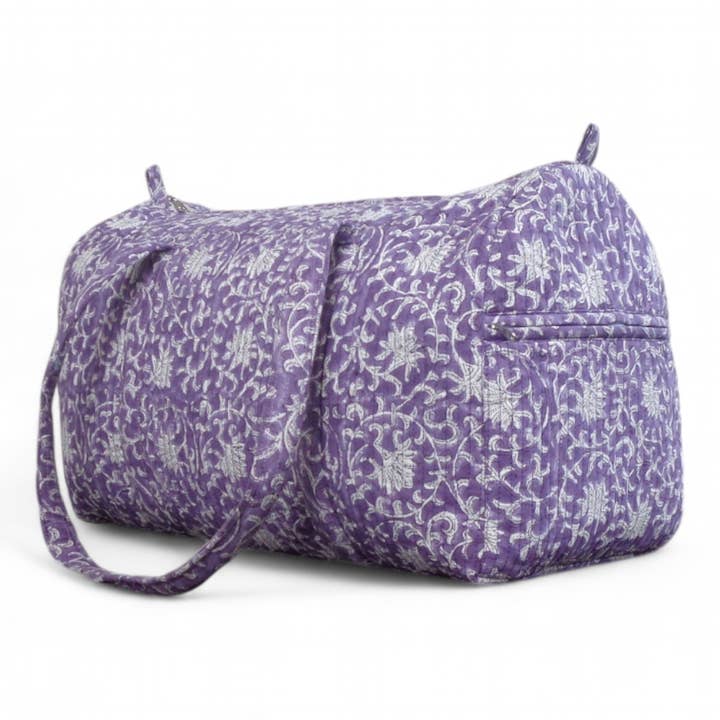 Mochila Floral Roxa/Bolsa de Fim-de-fim/Bolsa de Viagem/Bolsa de Ginásio por atacado de Ayras World