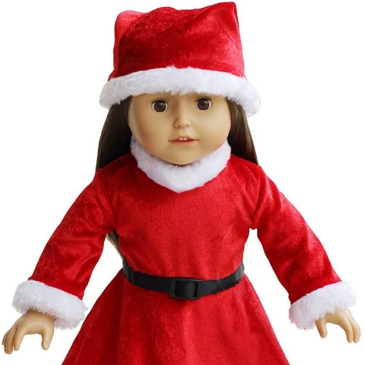 Vêtements de poupée Père Noël pour poupées de 18 pouces pour la vente par The New York Doll Collection