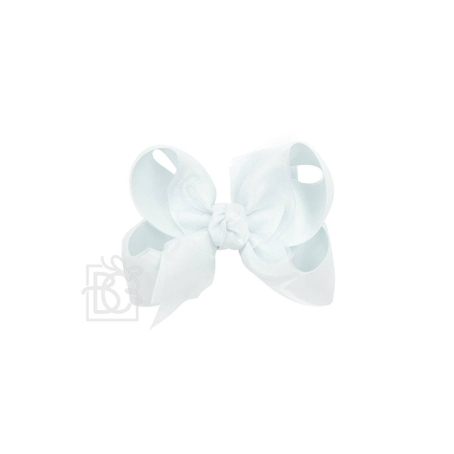 Beyond Creations, LLC – wholesale Hair bow – Kids – LAYERED ORGANZA/GROSGRAIN BOW ON CLIP22