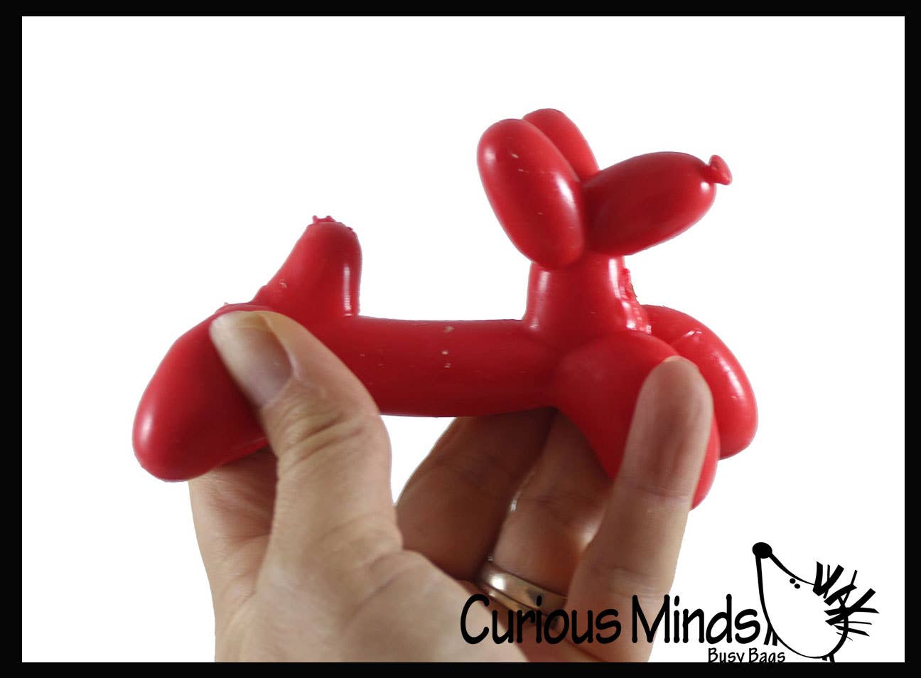 Curious Minds Toys – wholesale Fidget Toy - Barn – 1 mini ballonghund krispig sandfylld stressboll - söt kvadrat6