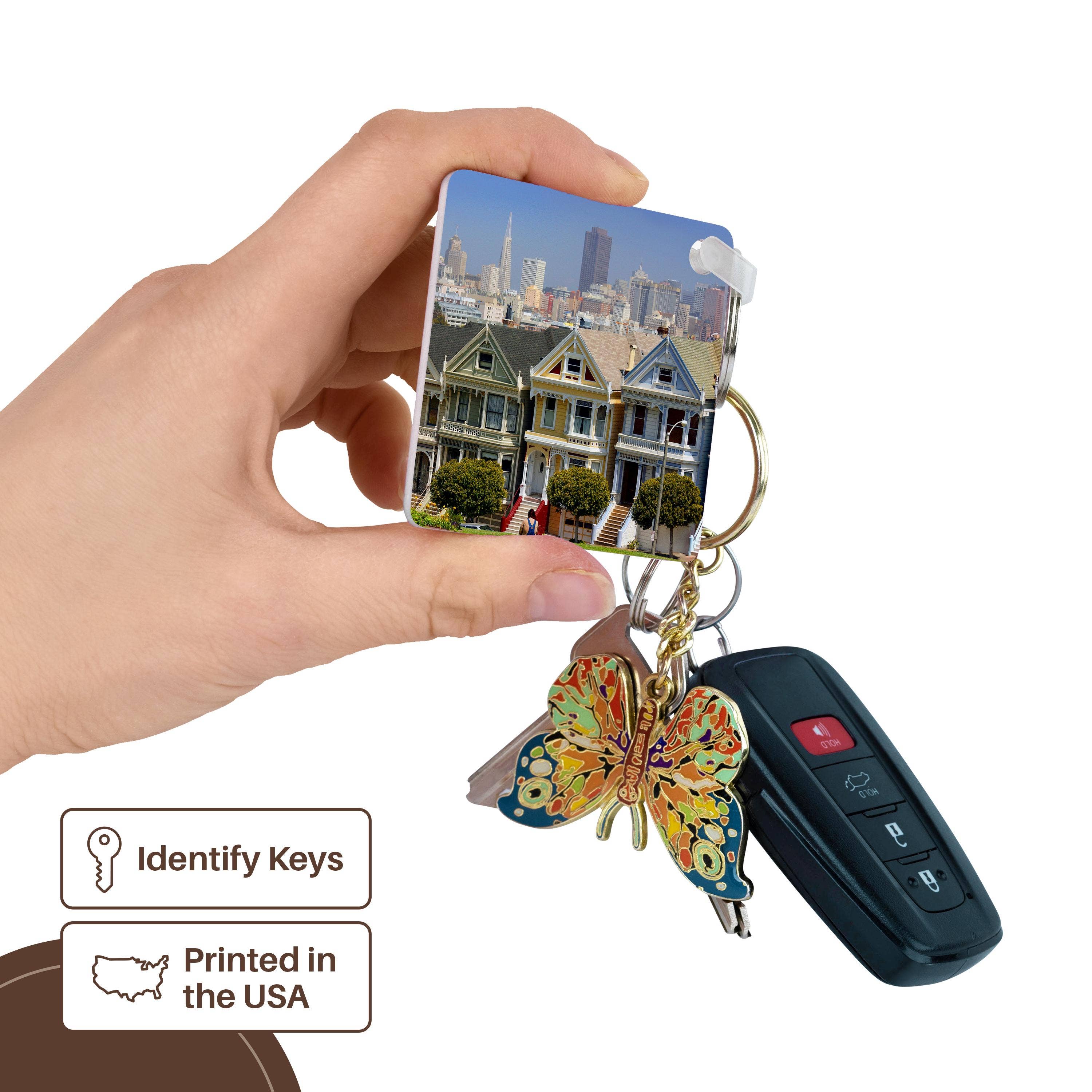 3dRose - Wholesale Keychain - Unisex - 3dRose, USA, California. San Francisco, the Painted Ladies., Key Chain2