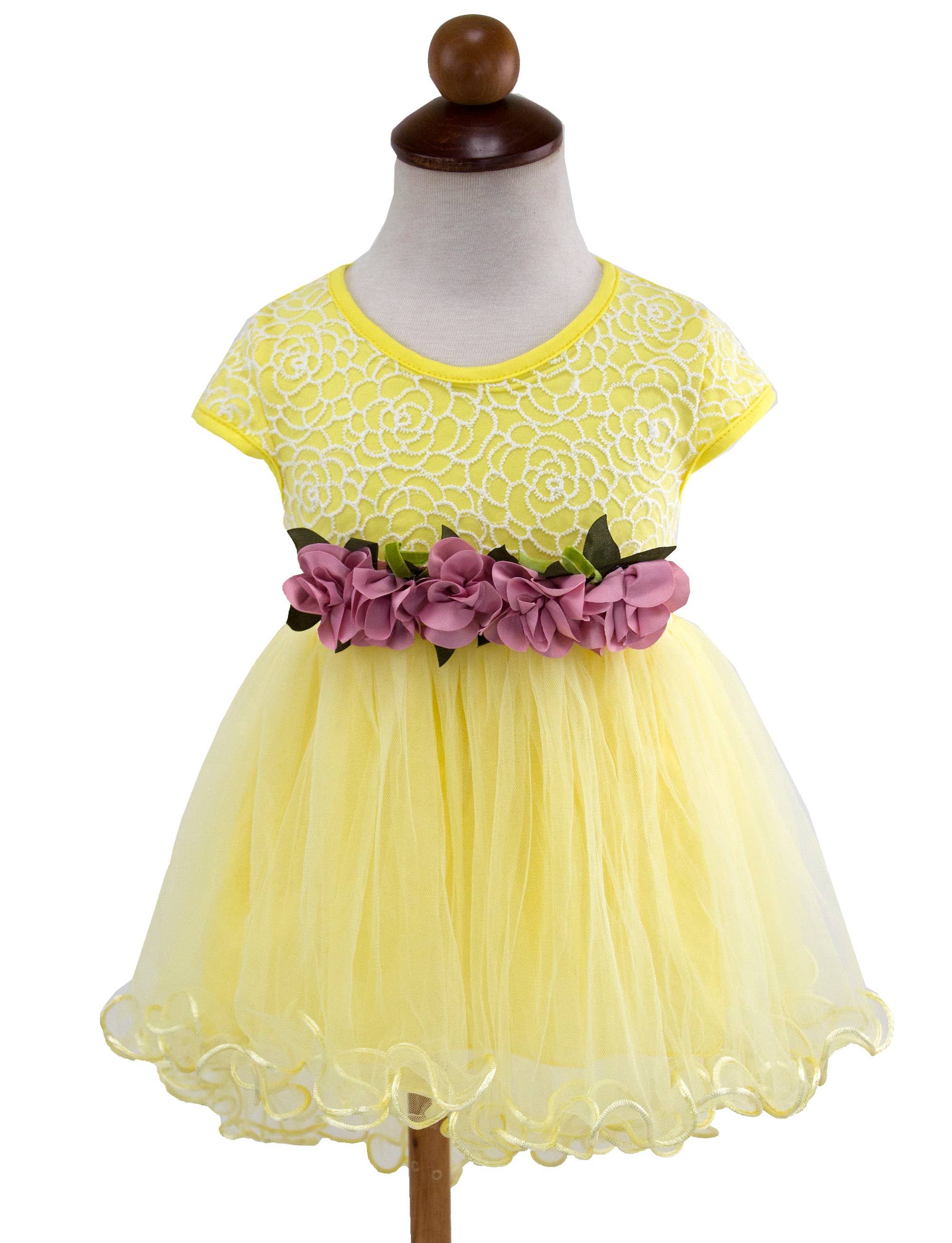 Fennco Styles - Wholesale Dress - Baby - Lace Tulle Baby Flower Girl Dress 5