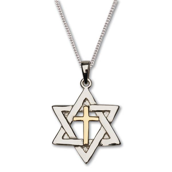Sterling sølv Davids stjerne/kors halskæde,“ for engroshandel hos H.J. SHERMAN COMPANY, INC.