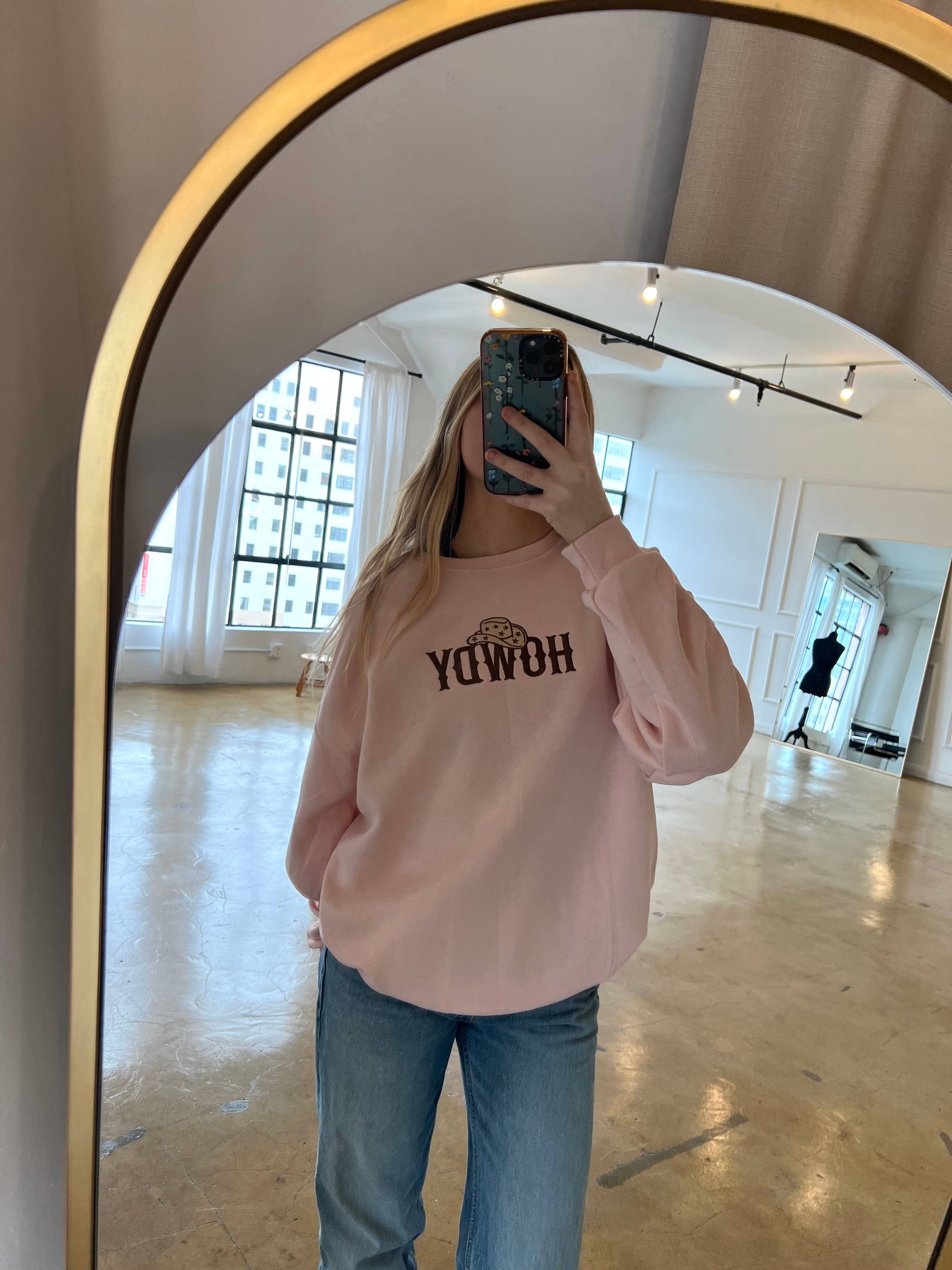 City Crews Apparel - Wholesale Sweatshirt - Women's - Howdy Embroidered Sweatshirt3