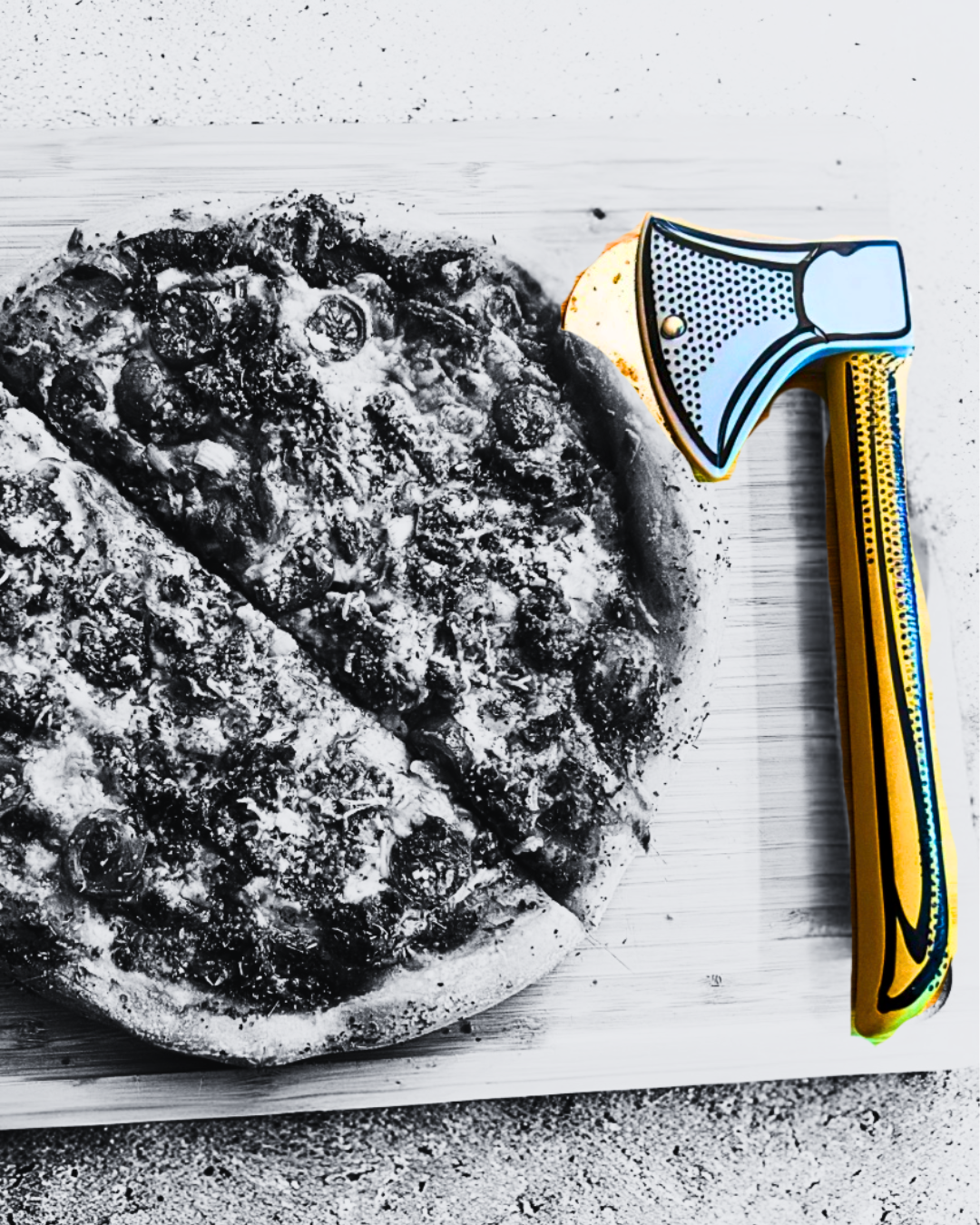 Everyday Objects - Wholesale Pizza Wheel - Slice 'N Dice Pizza Cutter Hatchet - Stainless Steel Blade10