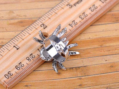 AK Brand - Vendita all'ingrosso Anelli cocktail/statement - Anello colorato con tarantola ragno10