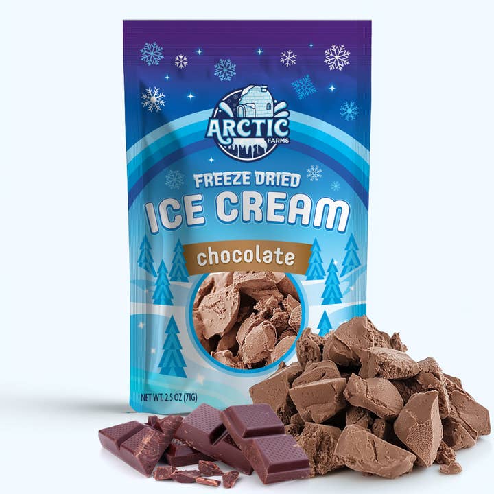 Arctic Farms – Großhandel Eis/Sorbet – Gefriergetrocknetes Eis, das nicht schmilzt (Stückchen) (2,5 Unzen)