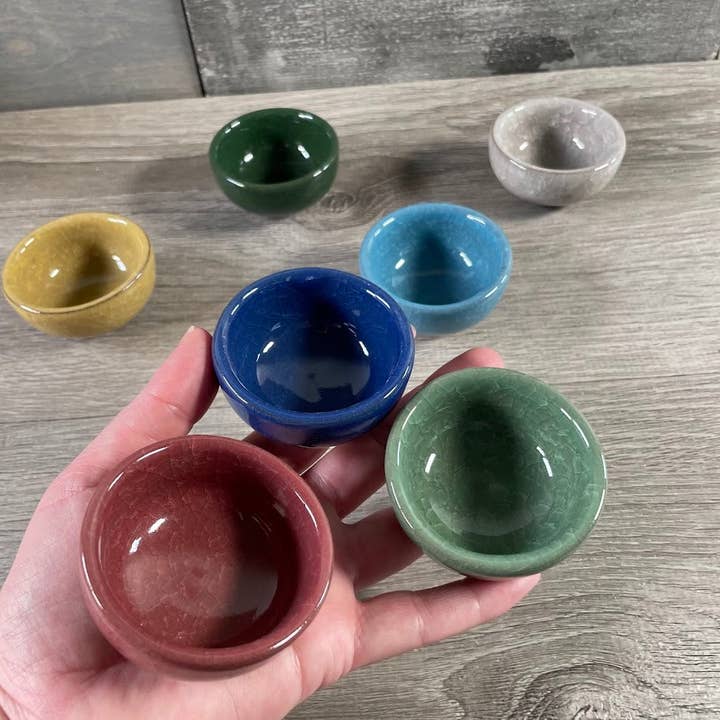 Ceramic Abundance Bowl - 2.25 Inch Offering Dish for wholesale by Keystone Crystals