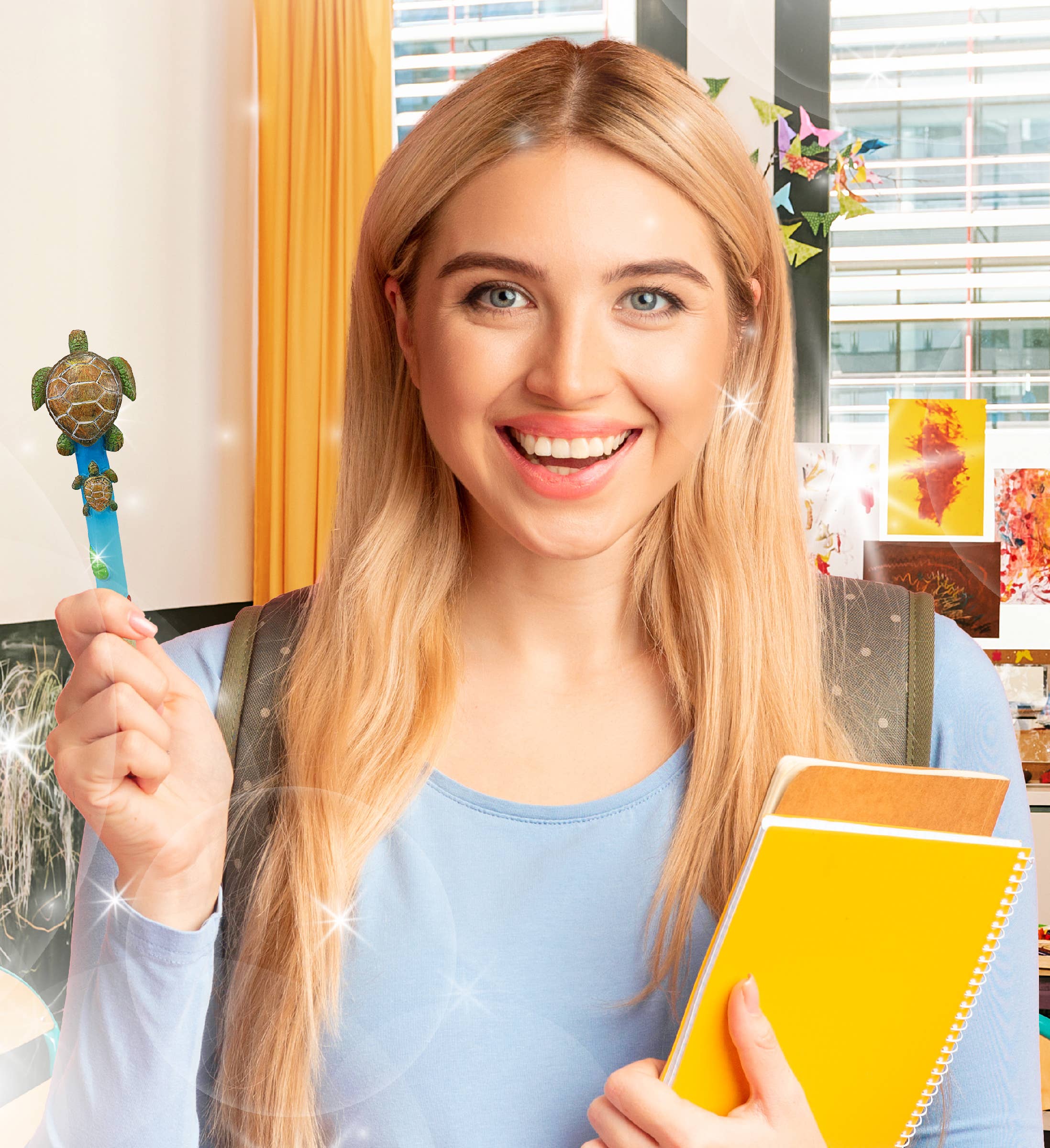 Cota Global – Caneta por atacado – PLANETA CANETA - TARTARUGA MARINHA COM CRIA1