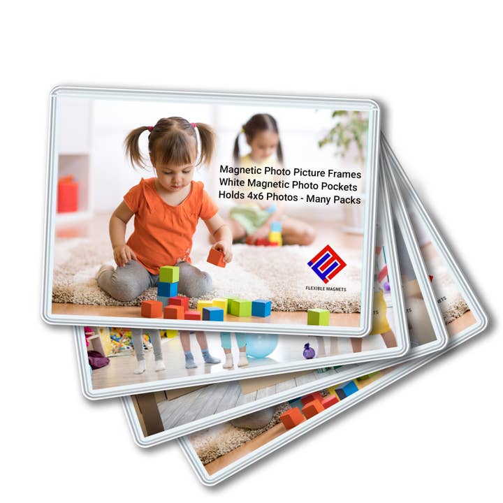 Flexible Magnets – wholesale Picture frame – Magnetic Photo Holders for Refrigerator Size 4 x 6 & 5 x 7.