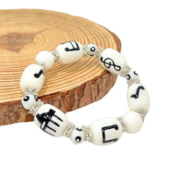 Fiona Accessories – wholesale Pärlarmband – Piano Music Note Beaded Armband, Skäl Lärare Gåvor14